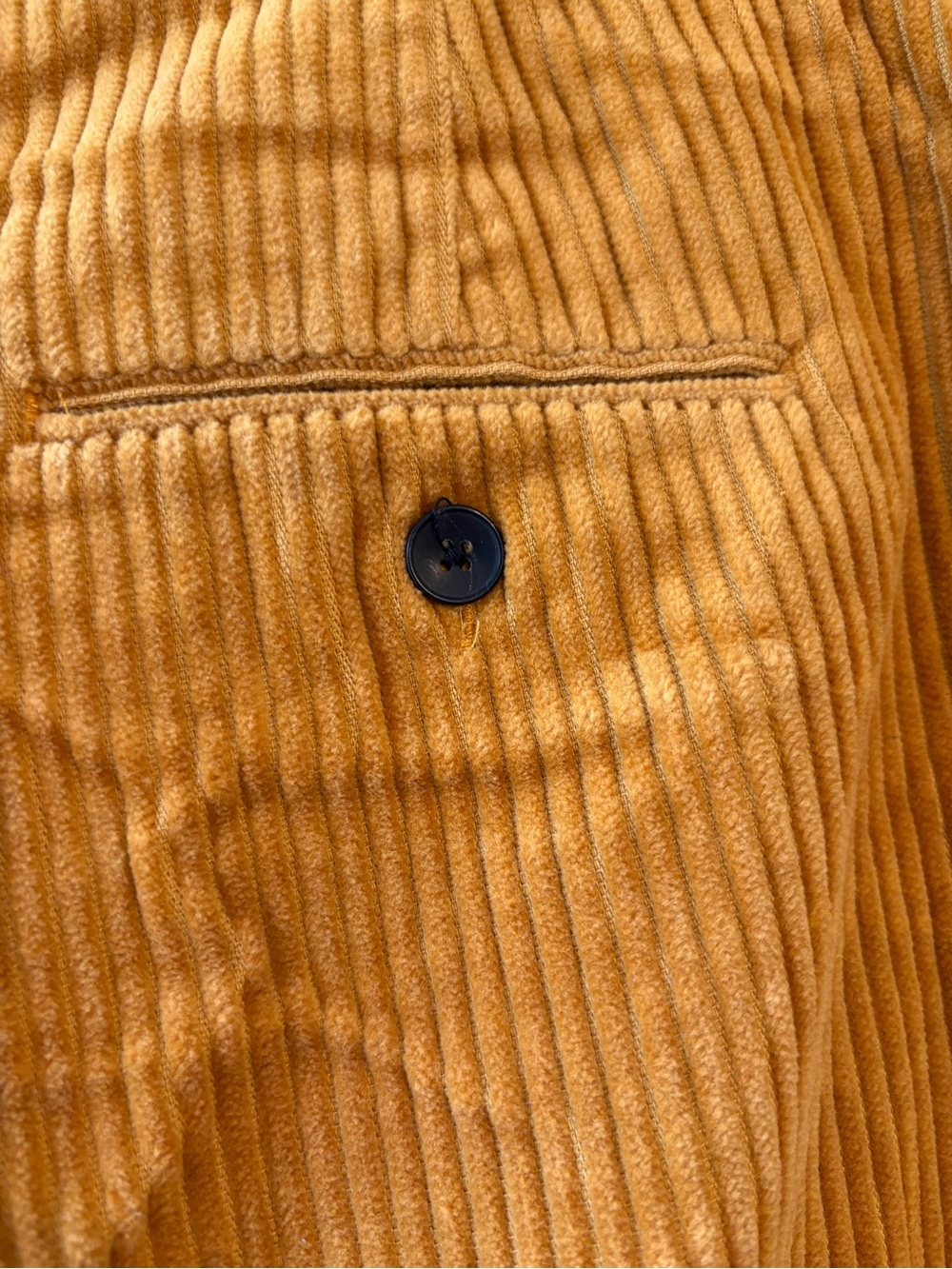 Zara High Waisted Corduroy Wide Leg Cropped Pants Mustard Size M - Picture 7 of 8